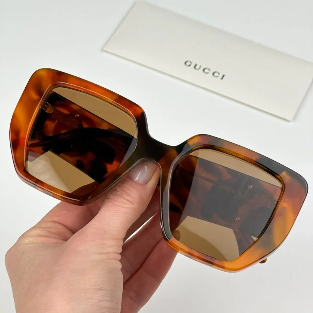 Gucci GG0956S 007 BRAND NEW Sunglasses Havana Brown Cat Eye Unisex GG 0956S - Picture 2 of 11